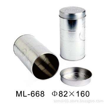 round tea tin box